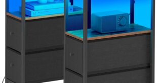 How We Loved the TUTOTAK LED End Table with Charging Ports