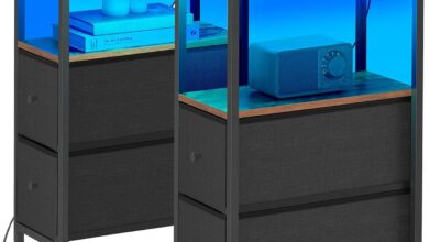 How We Loved the TUTOTAK LED End Table with Charging Ports