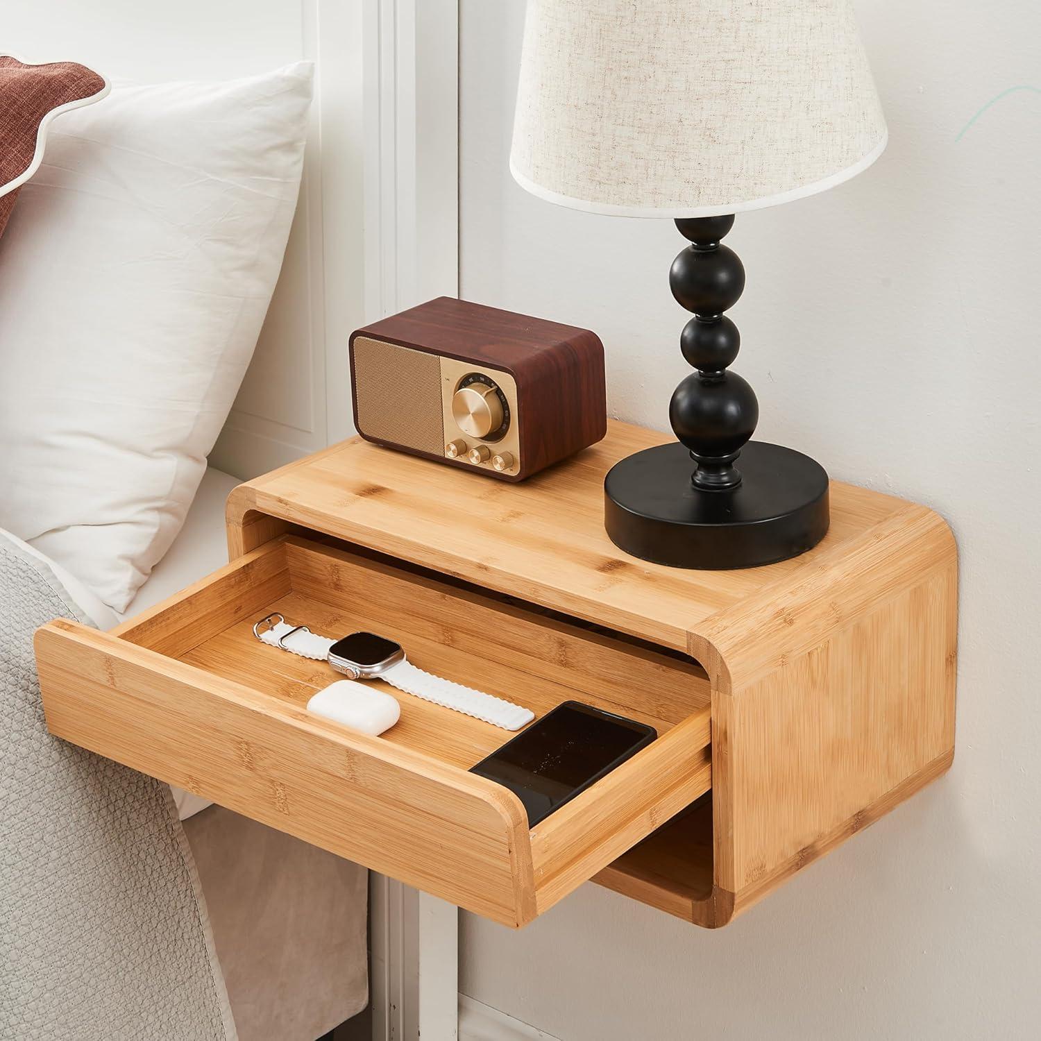 Our Take on the Bamboo Floating Nightstand: Stylish & Space-Savvy