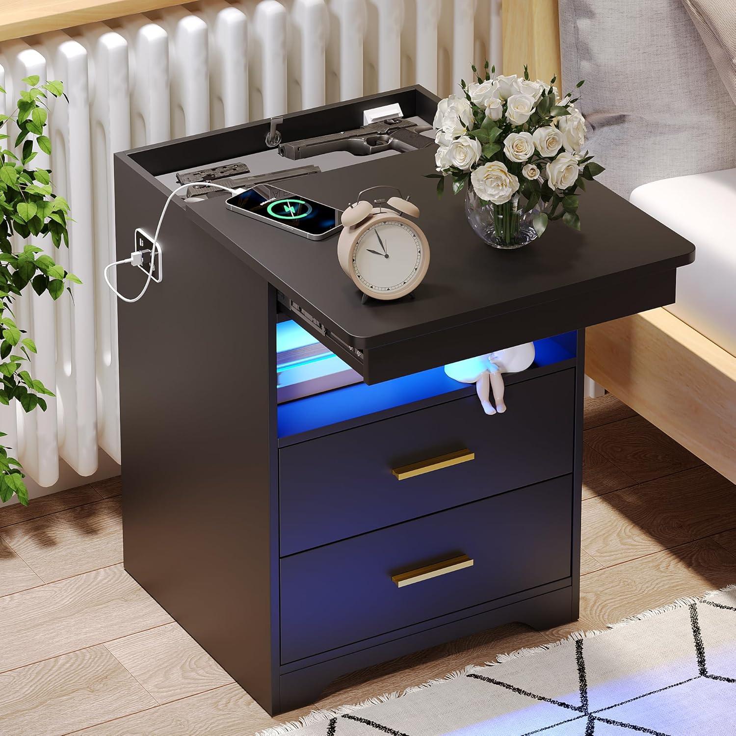 Our Take on the Modern Nightstand with Gun Drawer & USB Ports