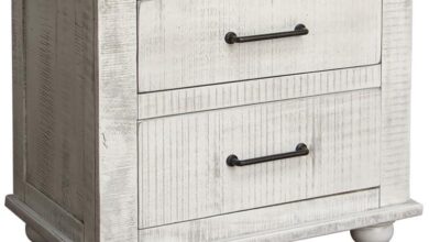 Why We Love the HomeRoots 29″ White Two Drawer Nightstand