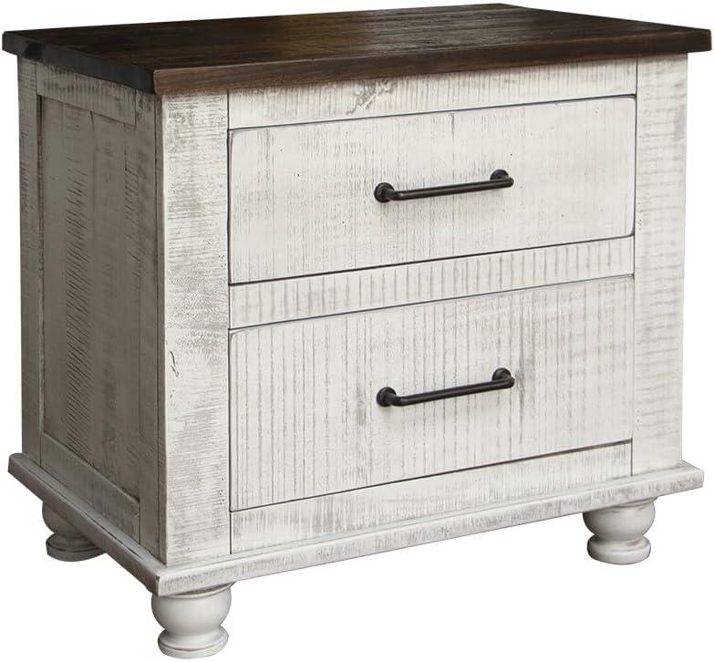 Why We Love the HomeRoots 29″ White Two Drawer Nightstand