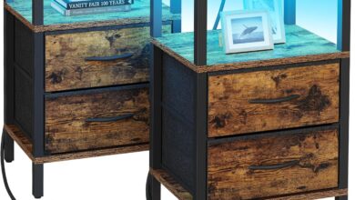 Our Honest Take: TUTOTAK LED End Tables with Charging Station