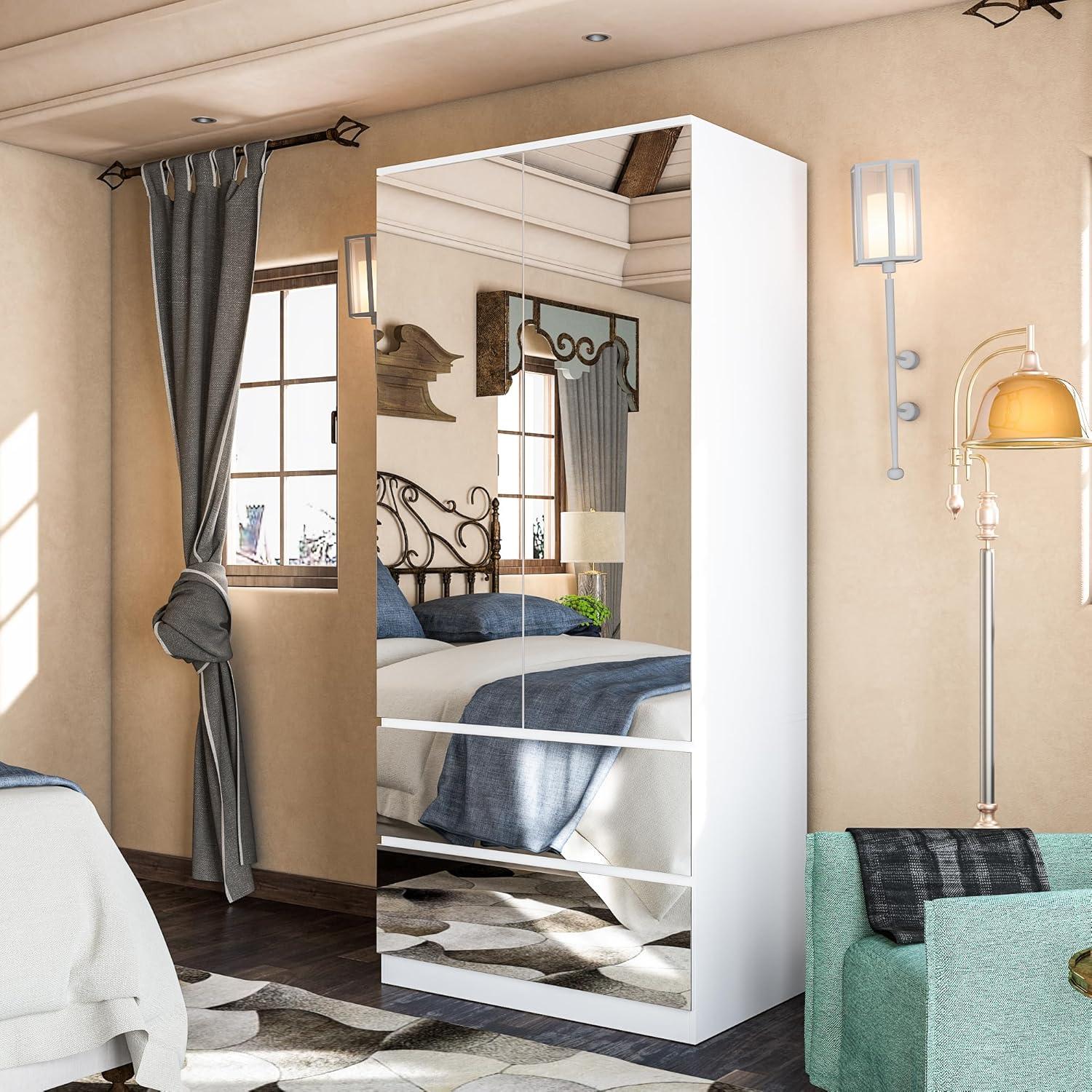 How We Organize with the ECACAD Modern Wardrobe Armoire