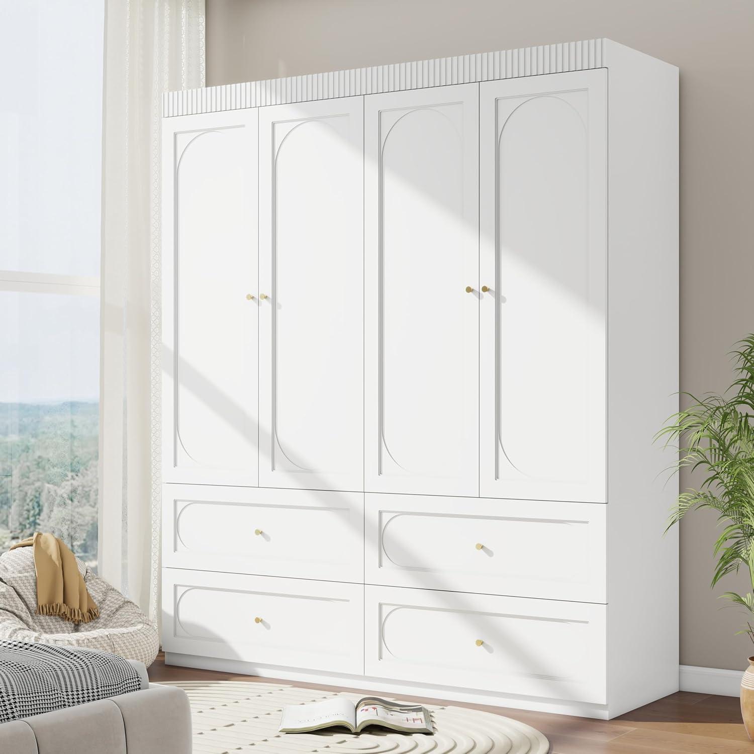 Our Take on the Spacious White Armoire Wardrobe with Drawers