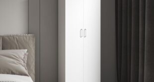 How Our Slim White Armoire Transformed Our Small Bedroom Storage