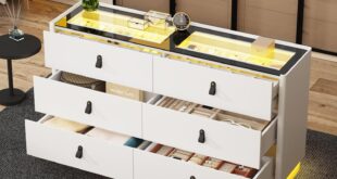 Our Honest Take on the Modern Closet Island with LED Lights & Glass Top