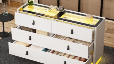 Our Honest Take on the Modern Closet Island with LED Lights & Glass Top