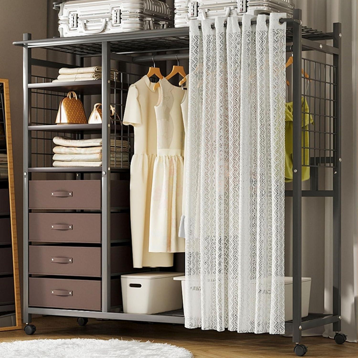 How We Organized Our Space with a Portable Rolling Wardrobe