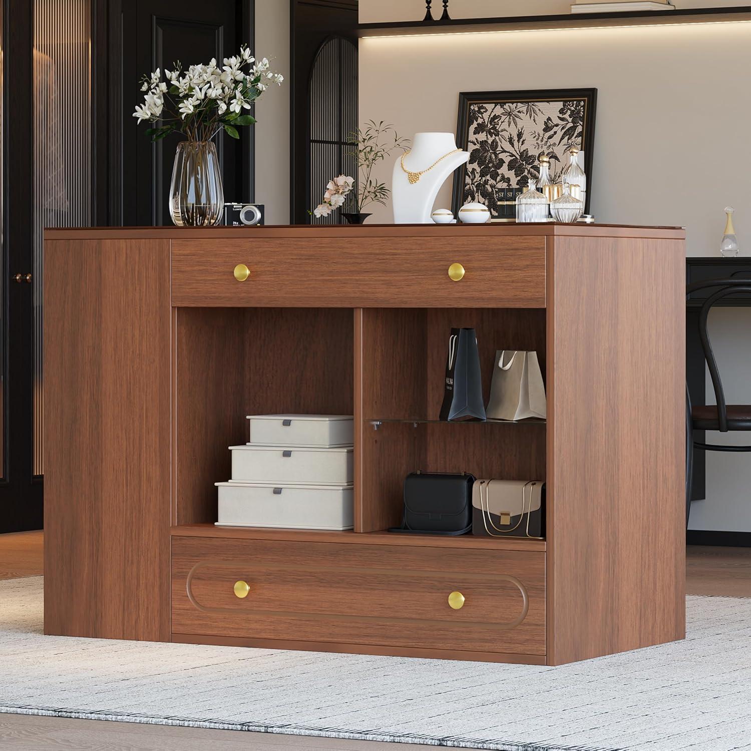Our Honest Take: The Walnut Closet Storage Vanity Island Review