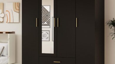 Our Thoughtful Take on the 71″ 4-Door Wooden Armoire Closet