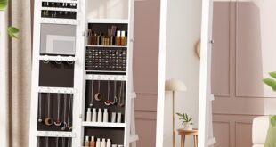 Our Honest Take on the 65” Swivel Jewelry Mirror Cabinet with Wheels