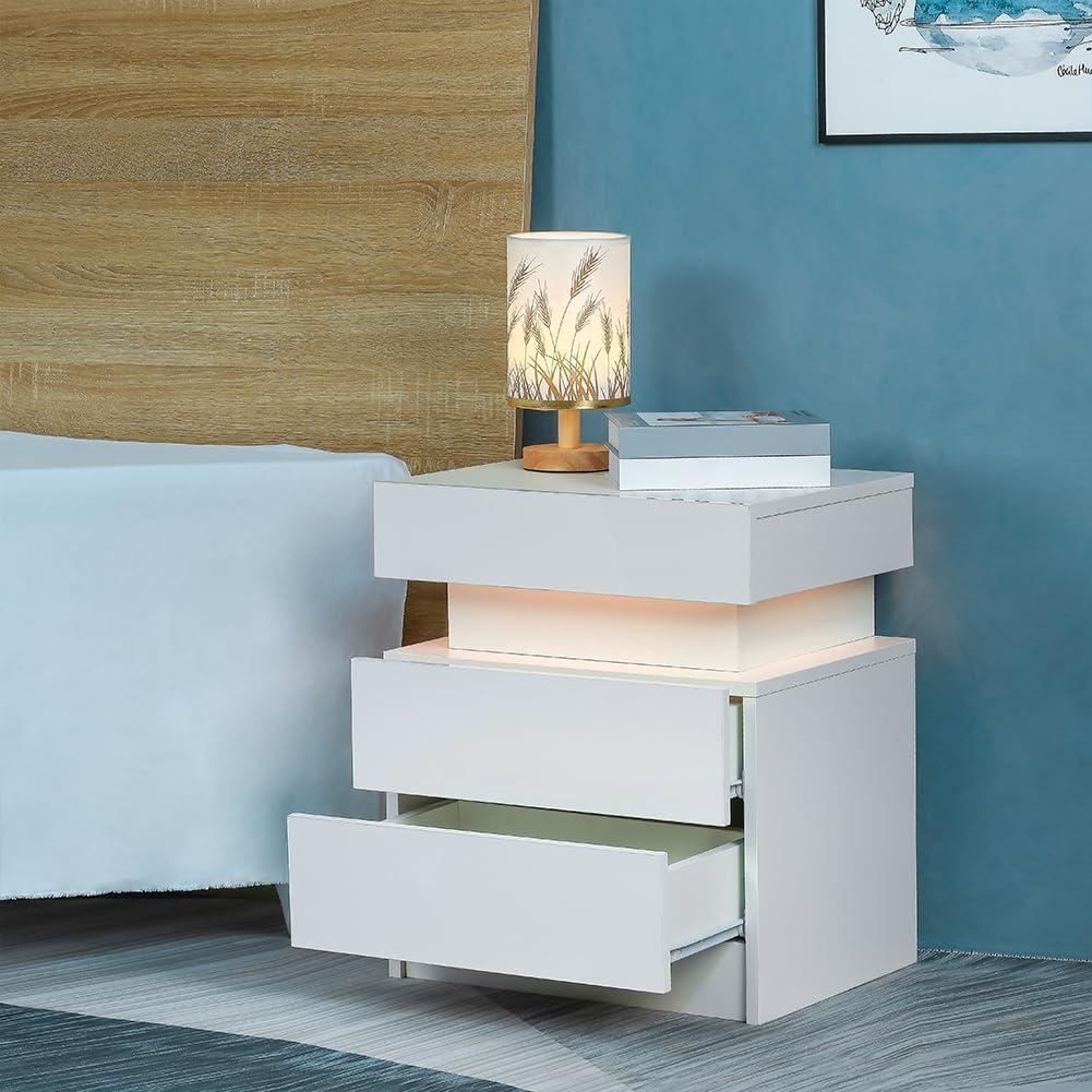Why We Love the CuisinSmart LED nightstand's Style & Storage