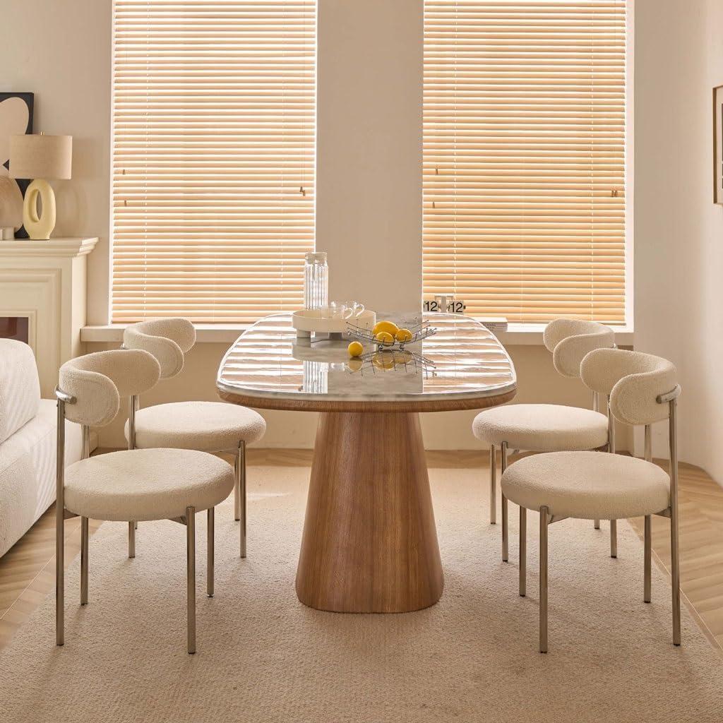 Our Review: Versatile Solid Wood & Marble Dining Table Delight