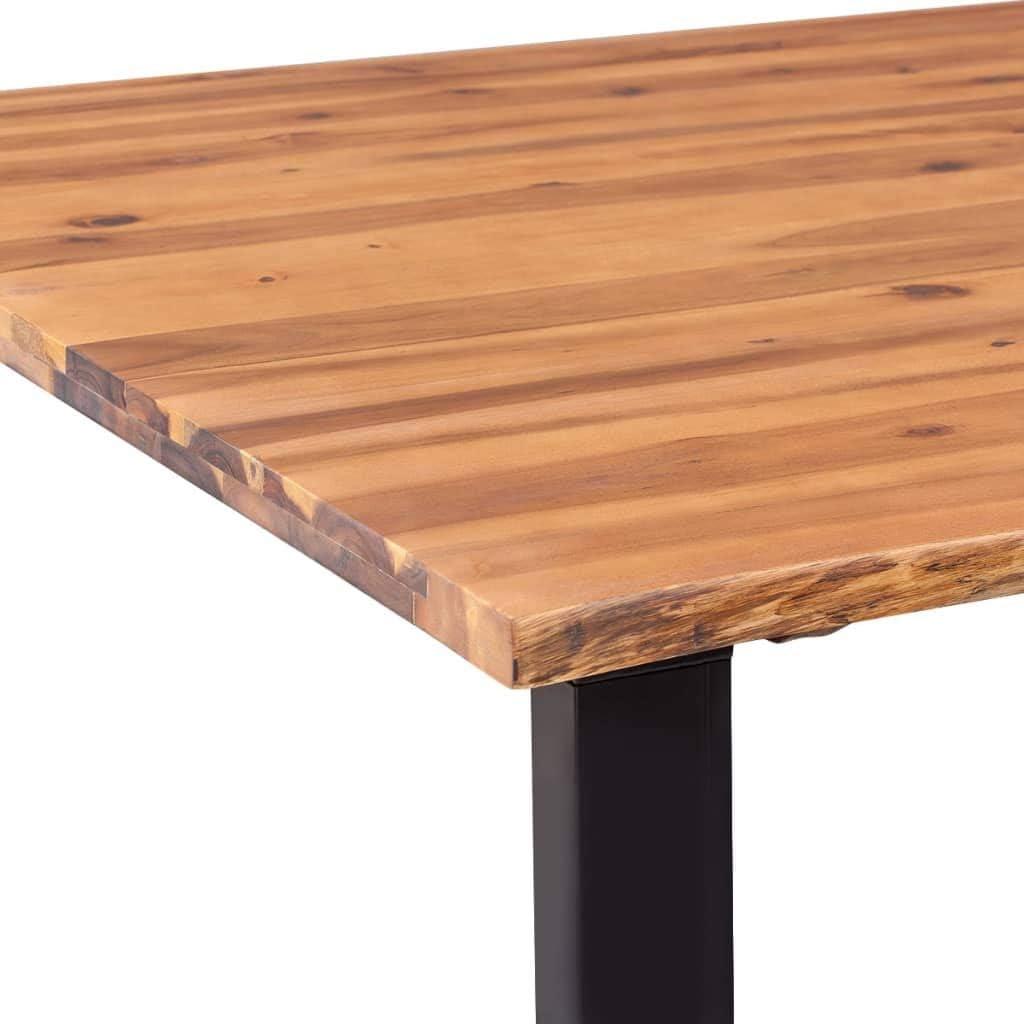 Our honest Take on the Solid Acacia Wood Dining Table's Rustic ⁤Charm