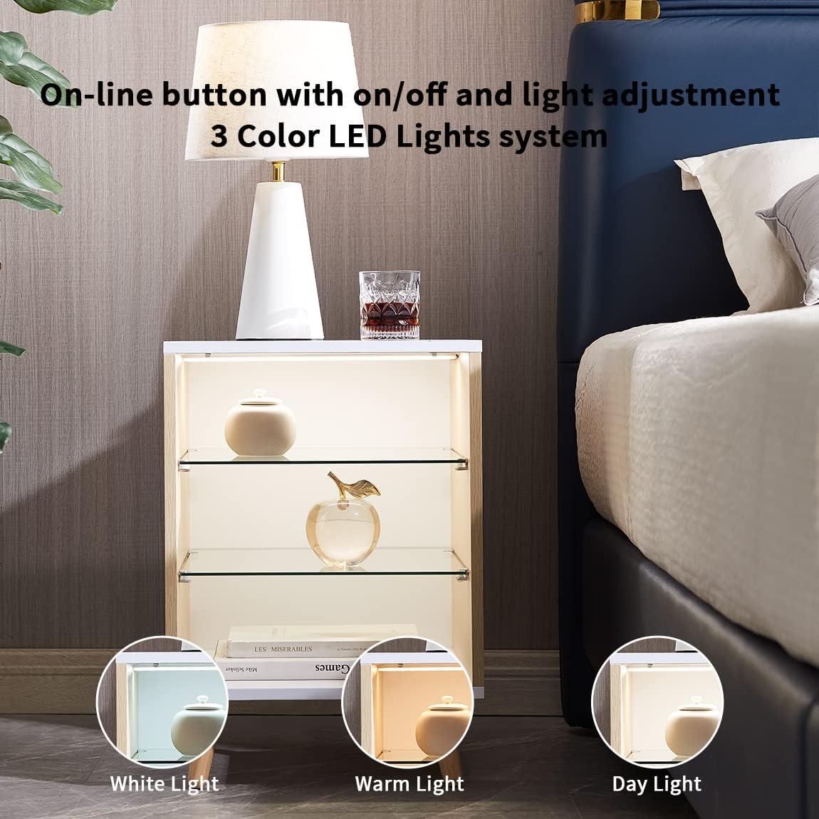 Our Take on the LED Wooden⁣ Nightstand: ‍Stylish Storage &⁤ Lighting