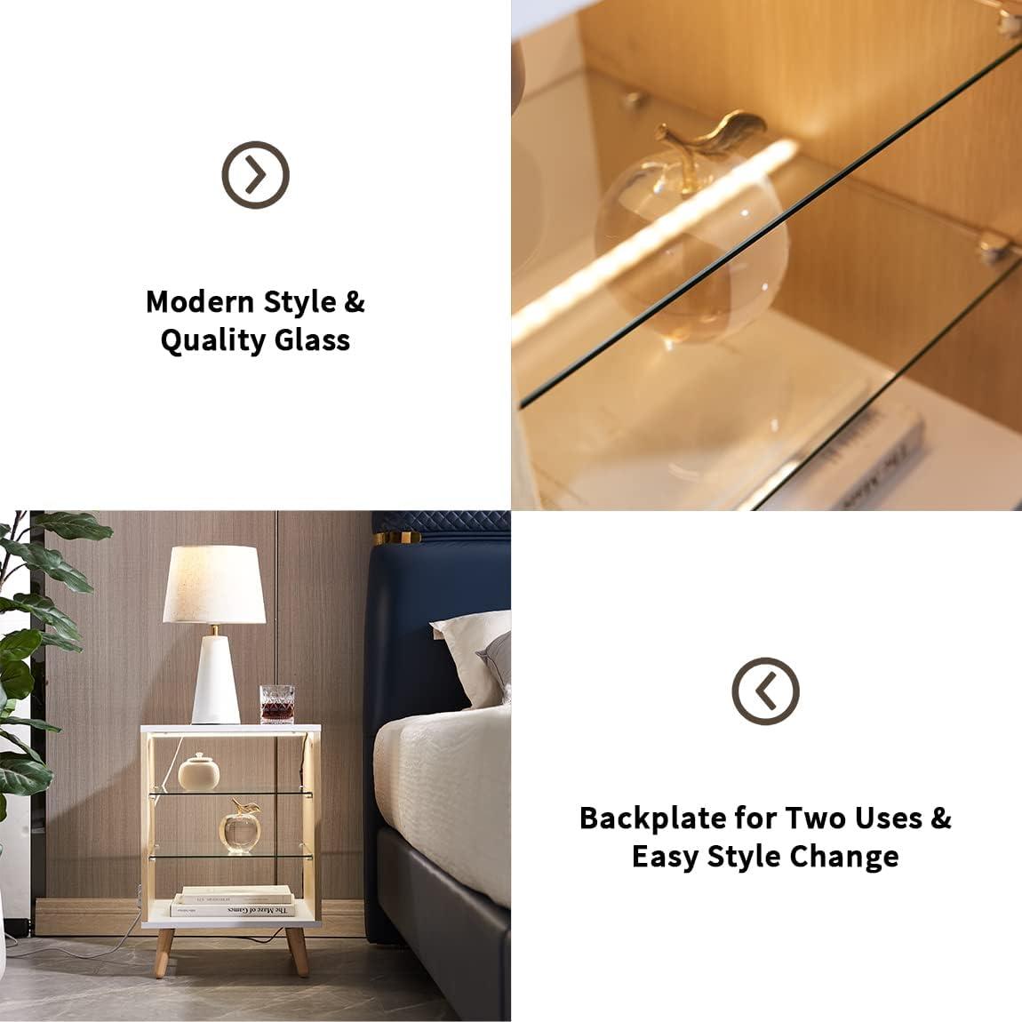 Our ⁢Take on the LED Wooden Nightstand: Stylish⁢ storage & Lighting