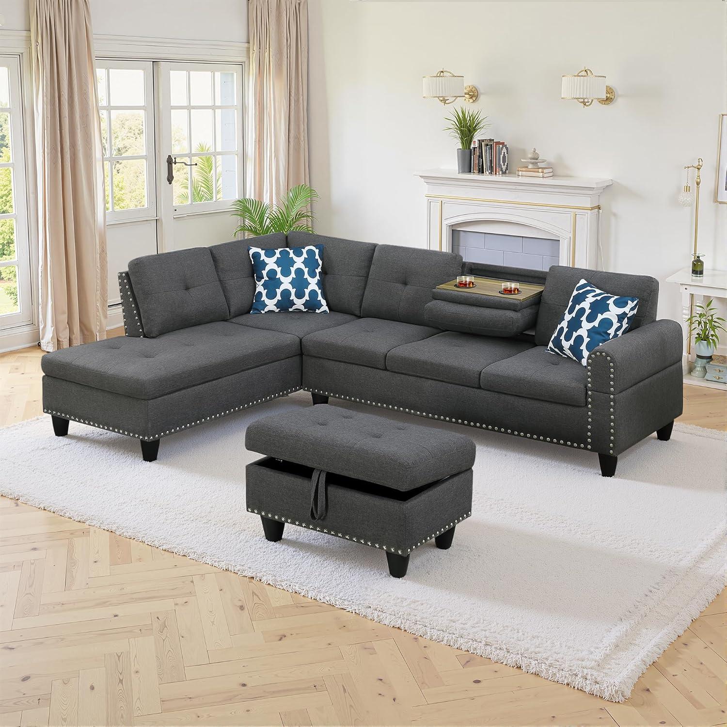 Our Take on the Lyngins Linen Sectional Sofa: Comfort & Storage