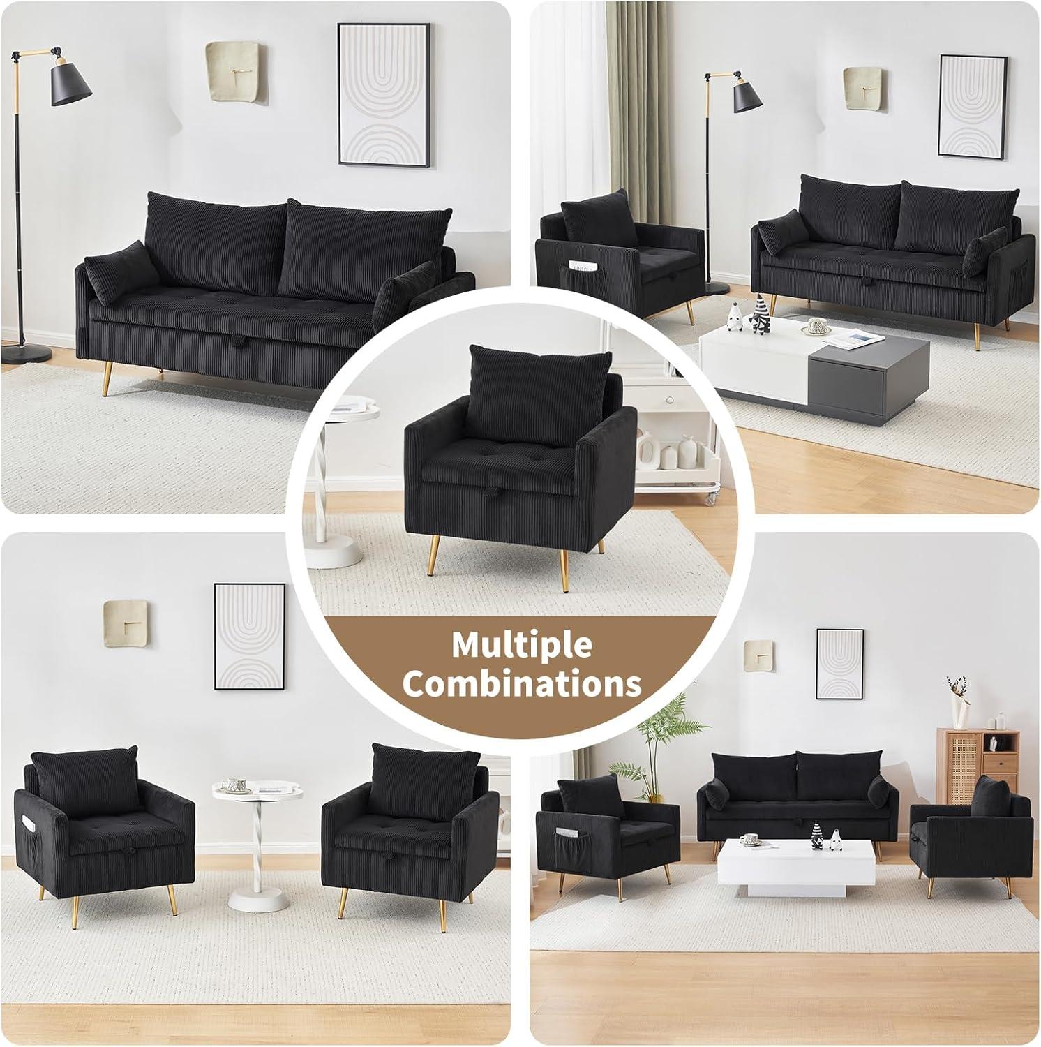 How We Loved Furnimart's Cozy & practical Corduroy Sofa Set