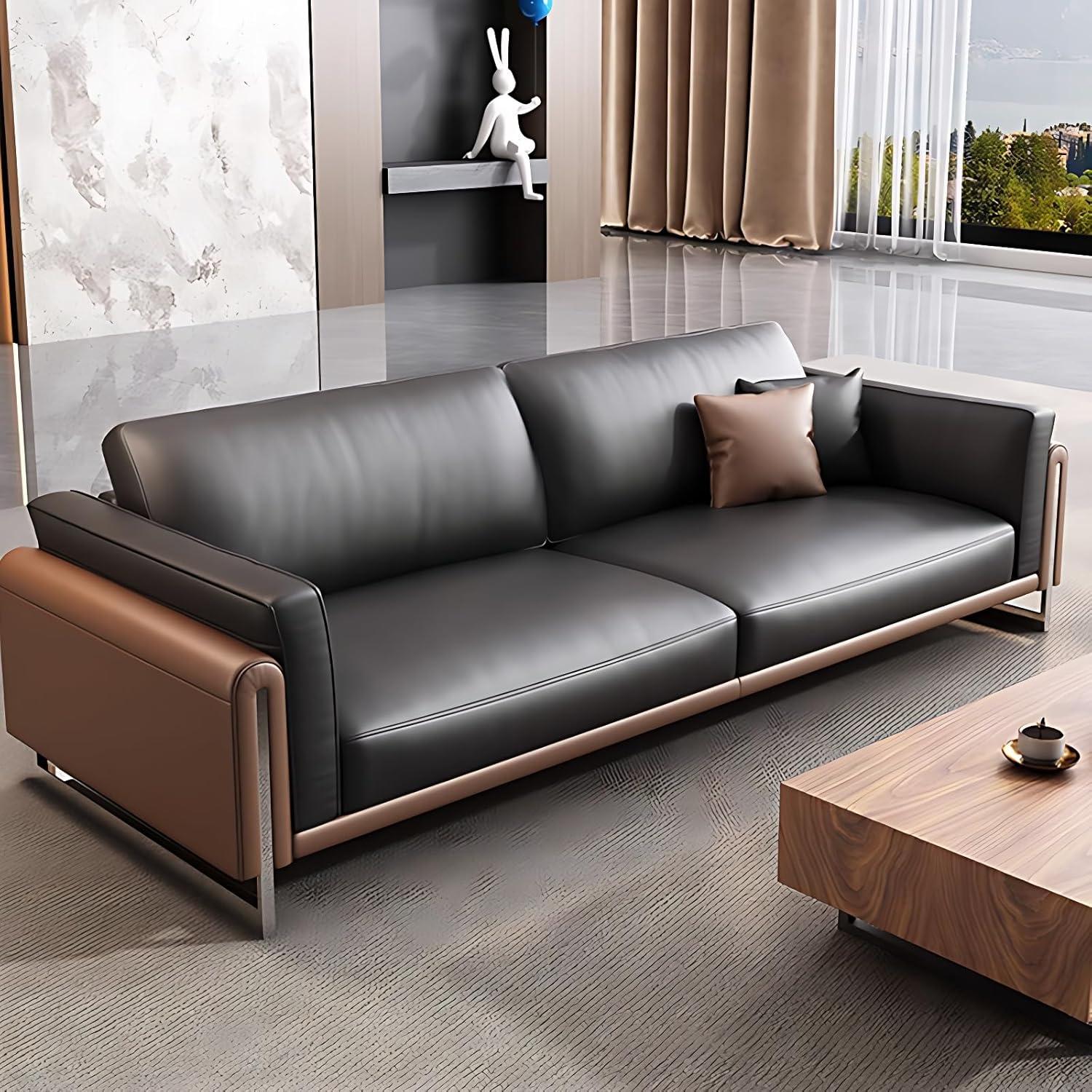 Why ⁢We Love Our Luxury Genuine Leather Sofa Set: Comfort & Style Review
