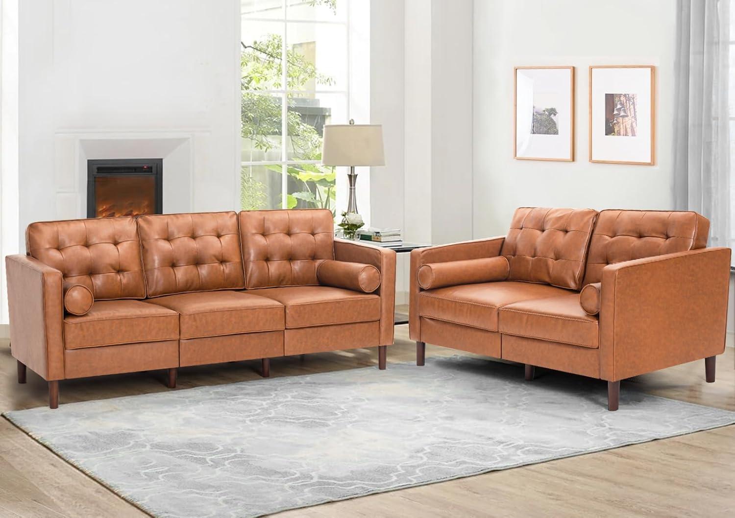 Top Faux Leather & Fabric Sofa Sets: ‍Stylish Living Room Picks