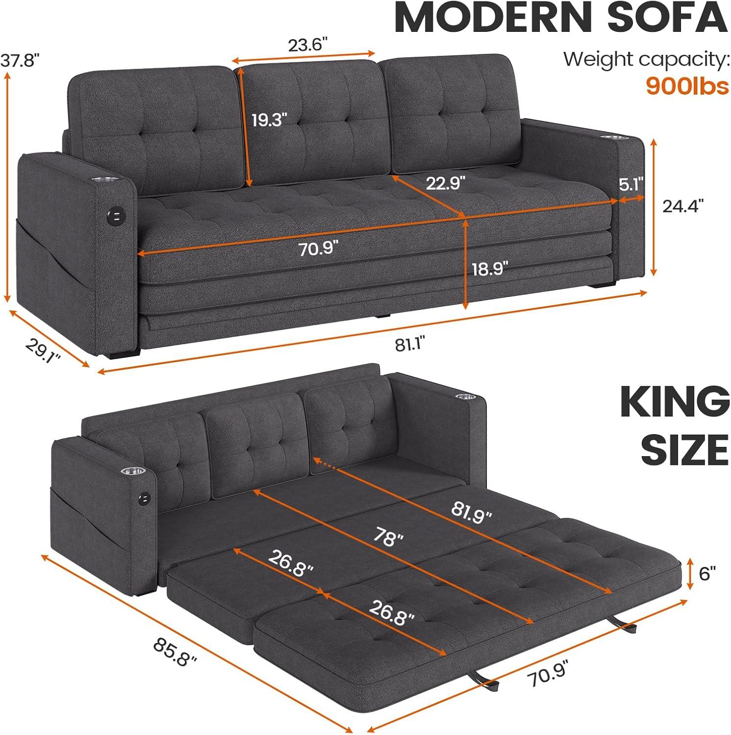 Our Honest Take on the SEDETA King Futon Sofa‍ Bed's Comfort and Features