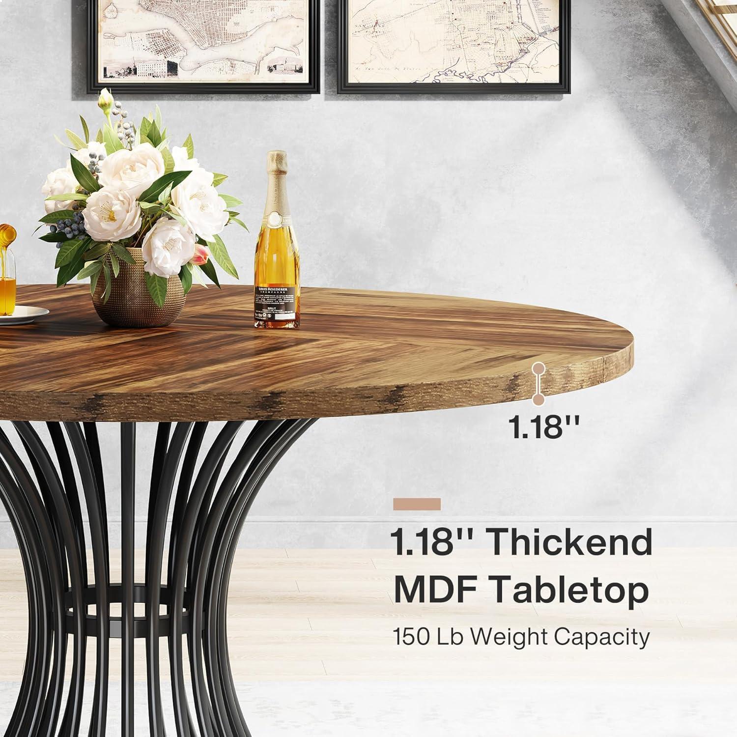 Why We Love Tribesigns' Round ‌Farmhouse Table for Our Space