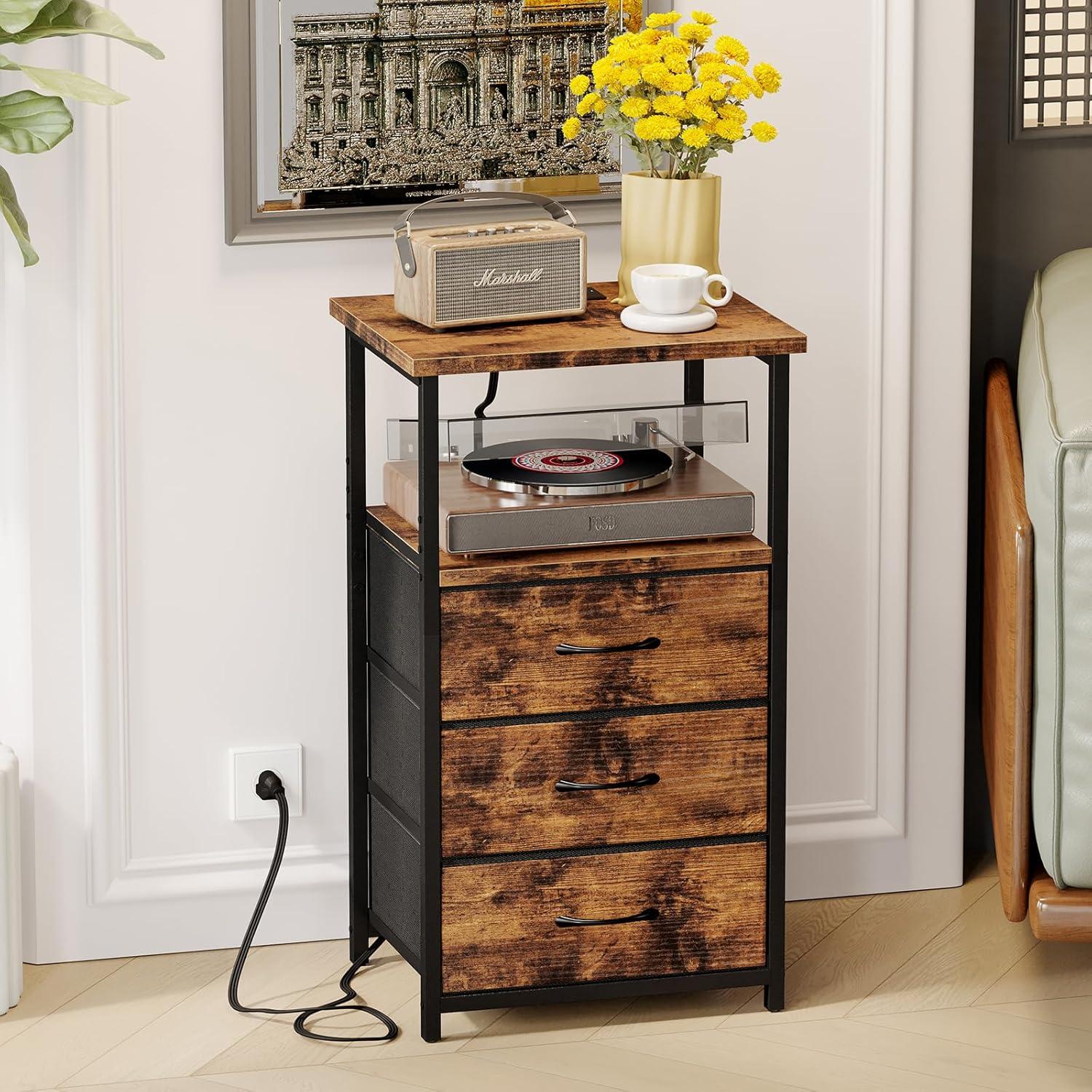 How We Organized Our Space with Fixwal's Rustic Night Stand