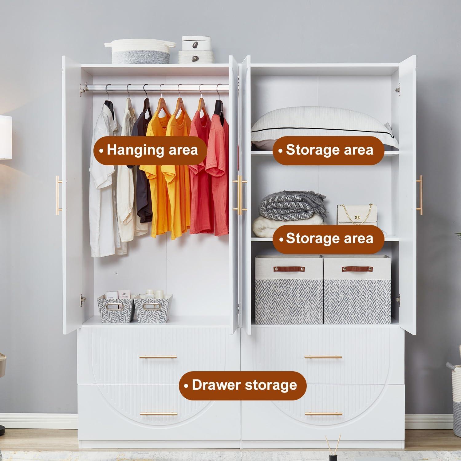 Our Honest Take on the 4-Door White Armoire Wardrobe's Value