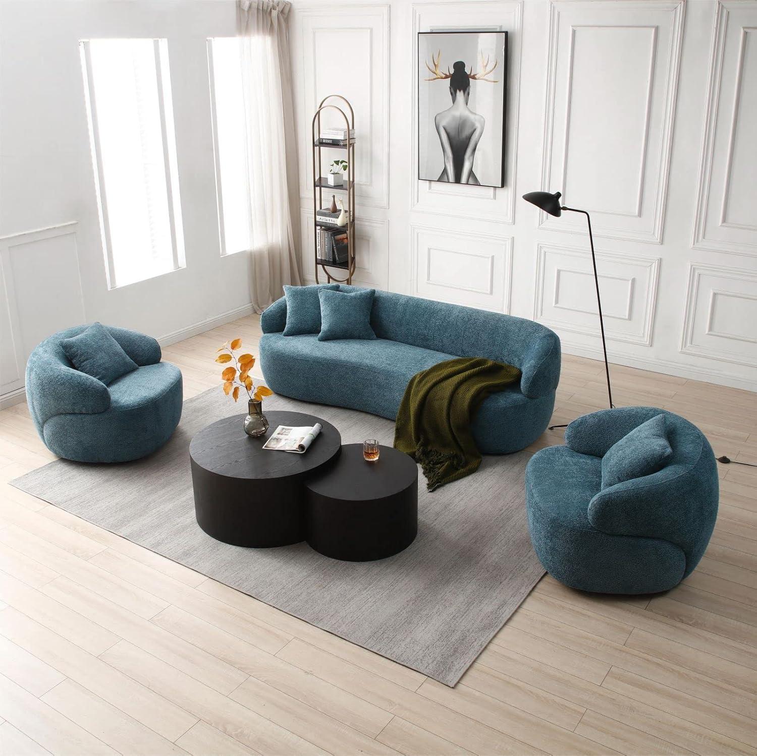 How⁤ We⁢ Loved the​ KEVINSPACE Curved Sofa & Swivel Chair Set