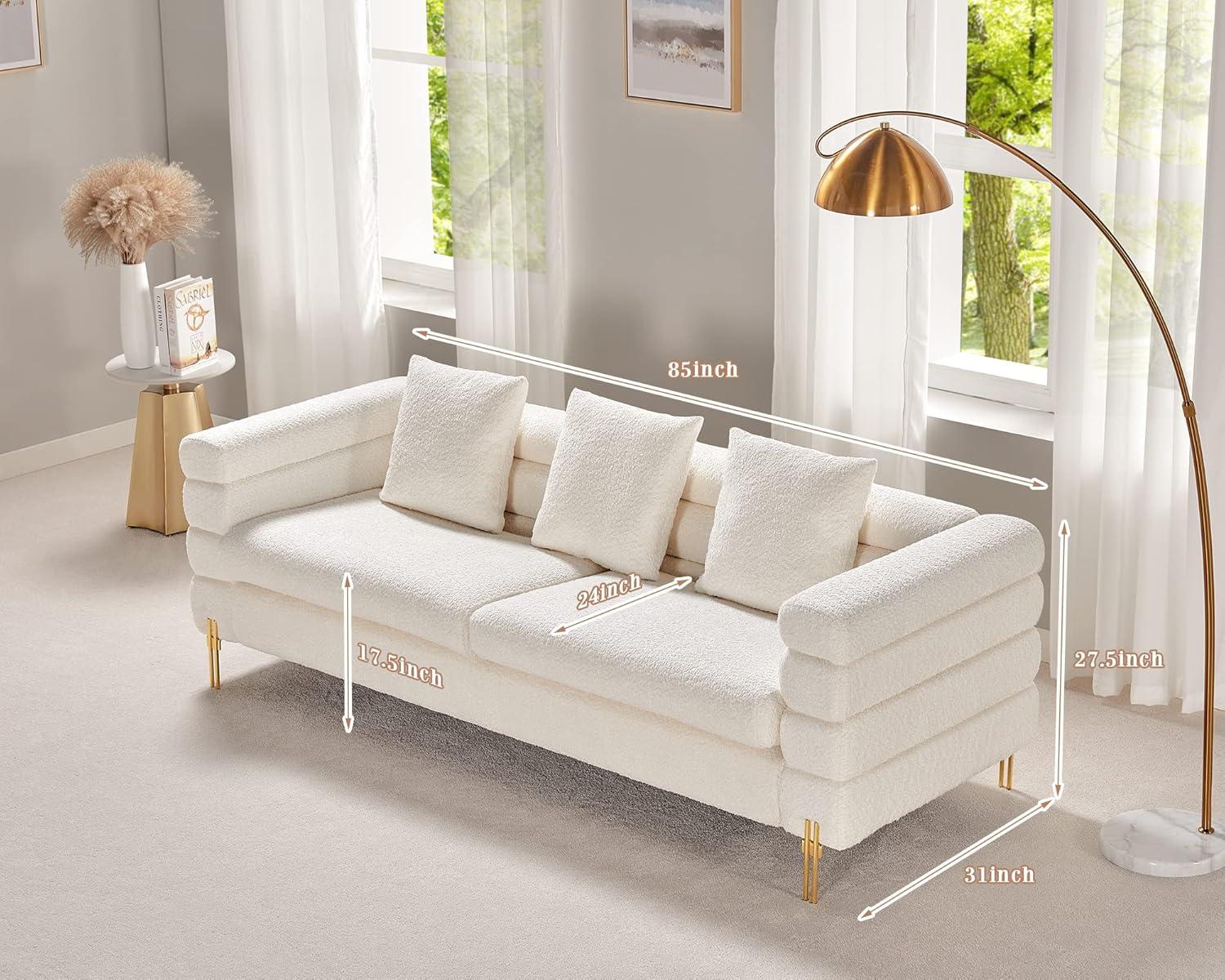 Our Take on the AMERLIFE Oversized White Bouclé Sofa: Cozy‌ & Stylish