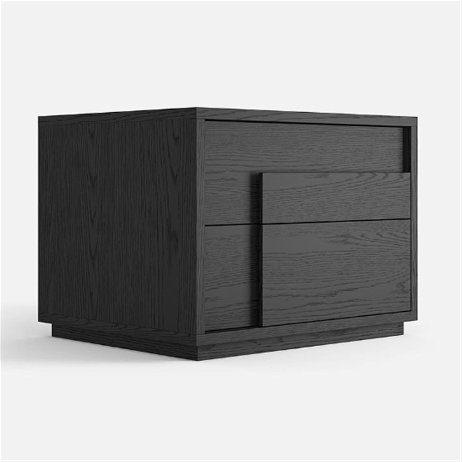 Our Take on the sleek All wood Brown & Black ‌Nightstand