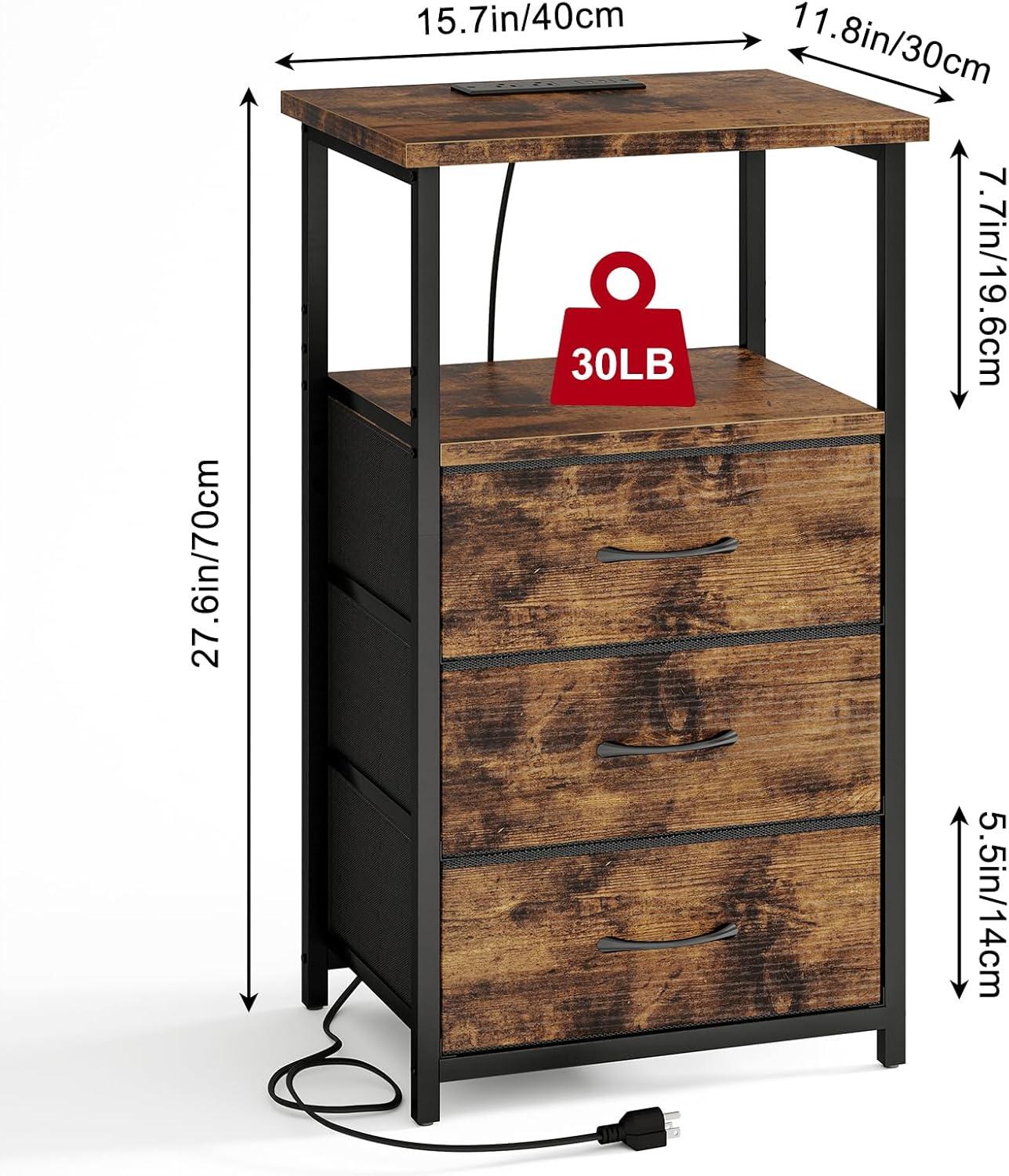 How We Organized⁢ Our Space with Fixwal's Rustic Night⁤ Stand