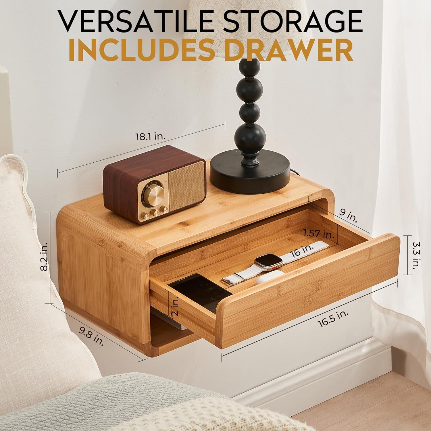 Our Take on the Bamboo Floating Nightstand: Stylish & Space-Savvy