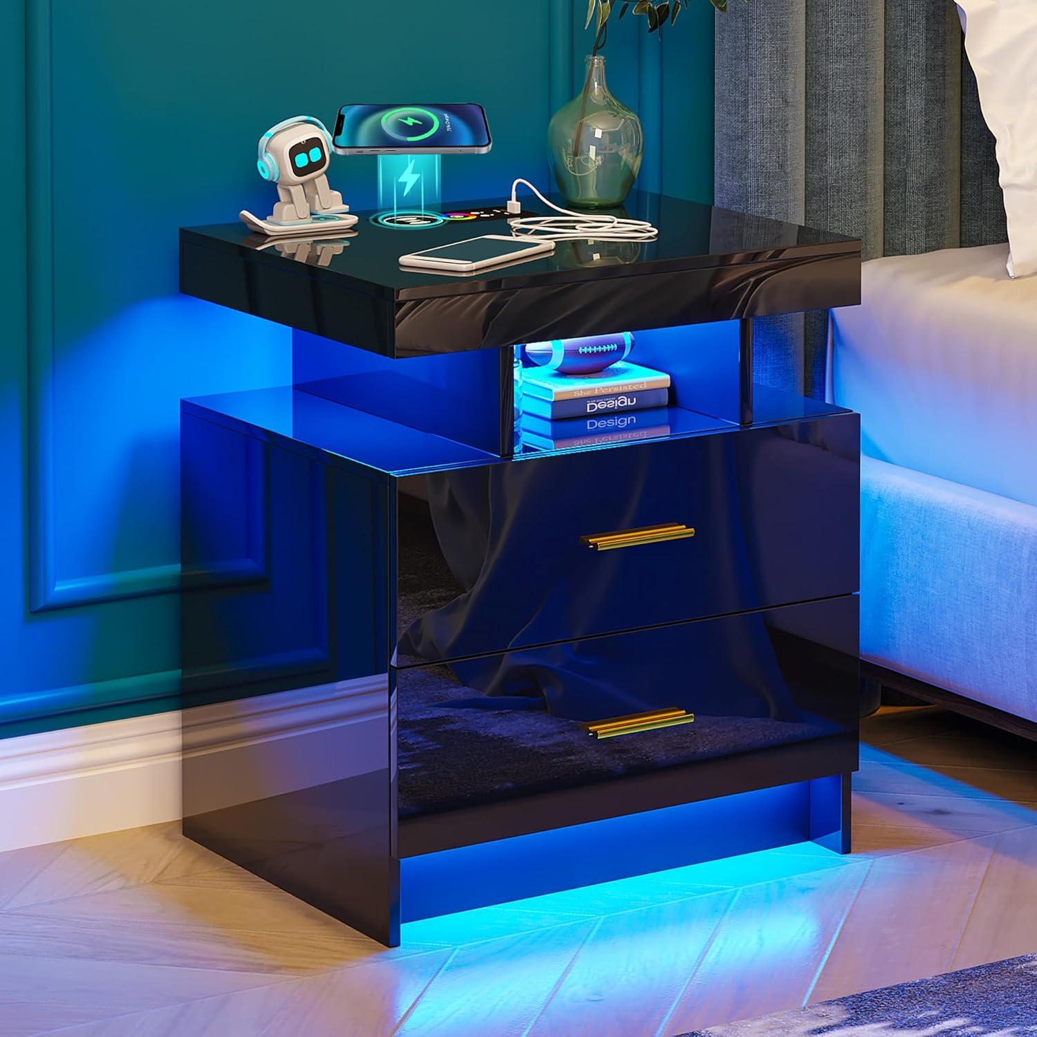 Our Honest Take on Modern ‍Nightstands ‍with LED & Charging Hub