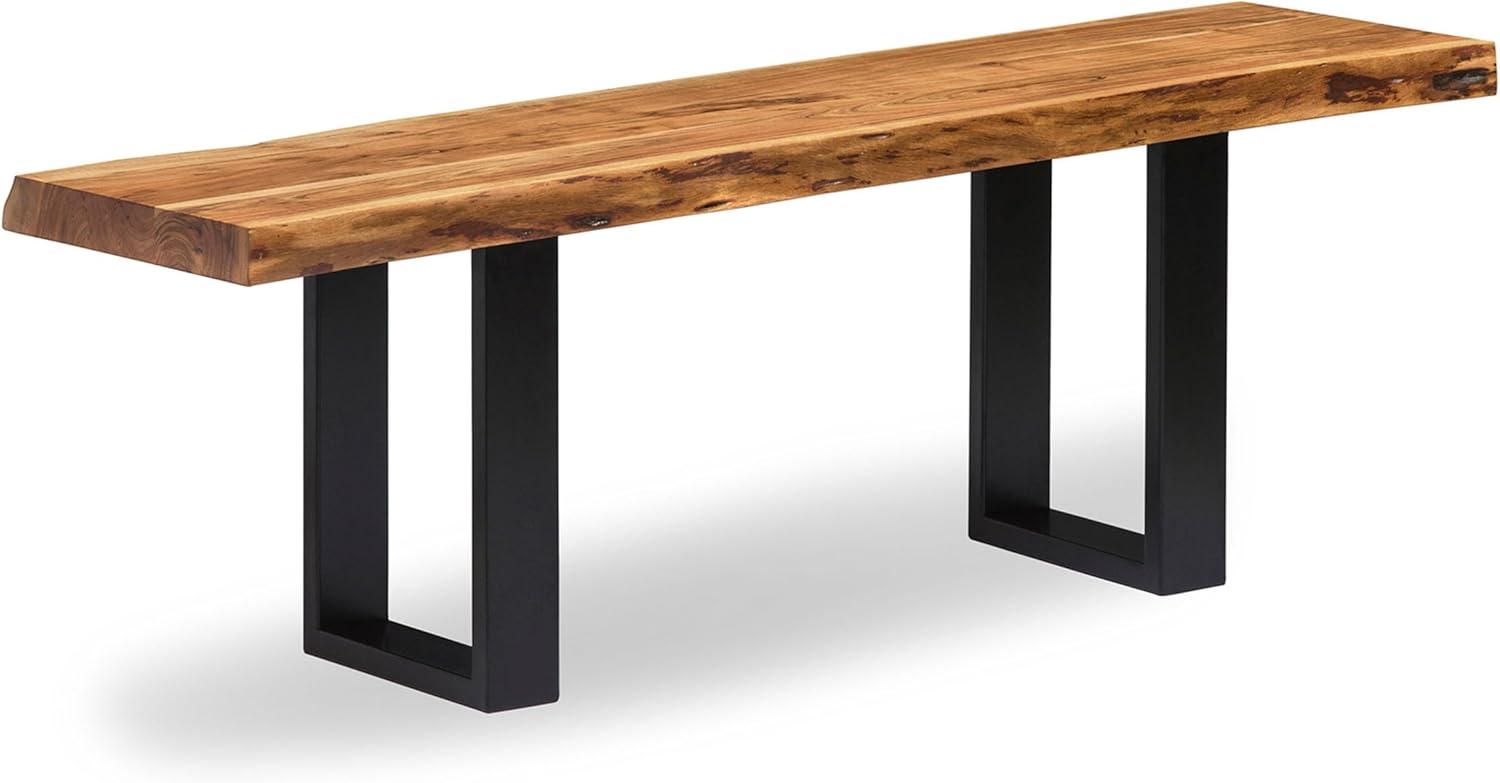 our Take on the Alpine Live Edge Acacia Wood Bench: Rustic & Reliable