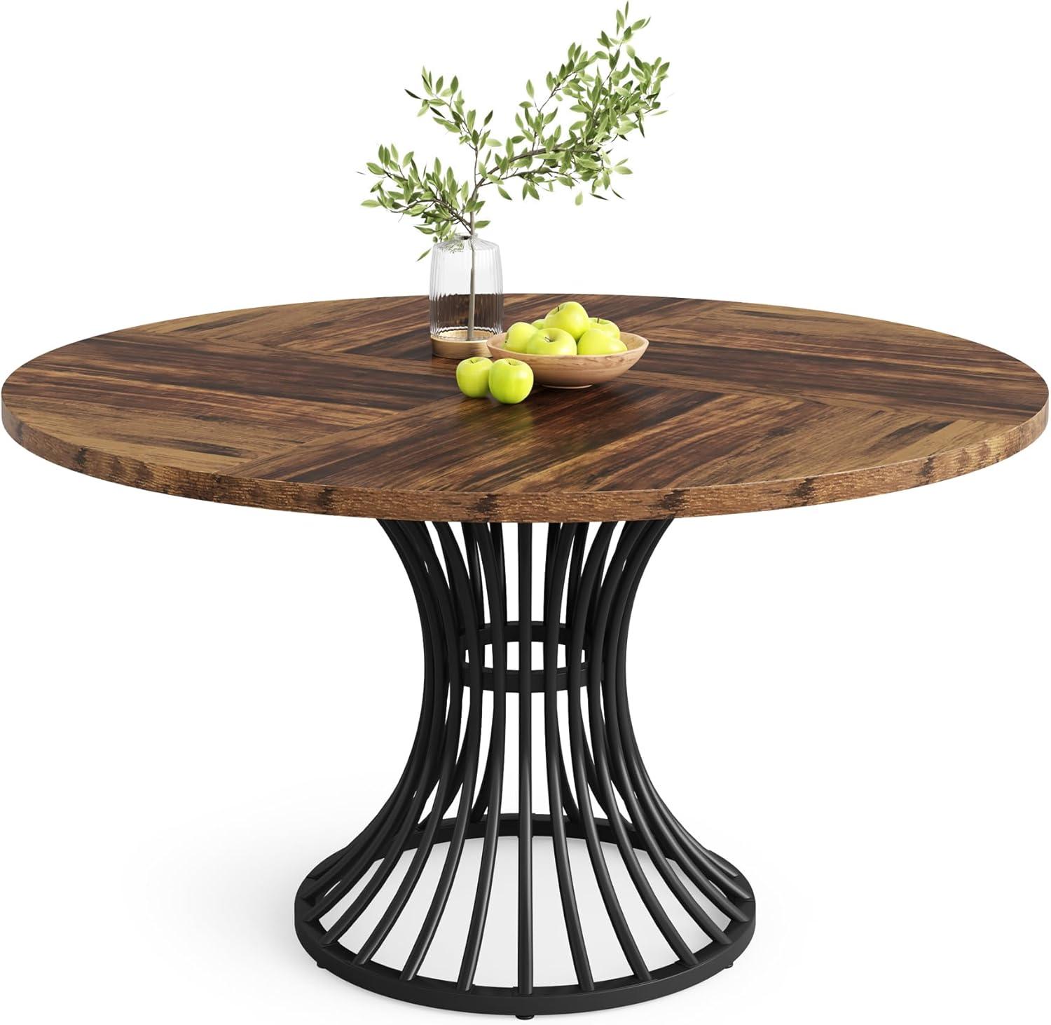 Why We Love Tribesigns' Round Farmhouse Table for Our Space