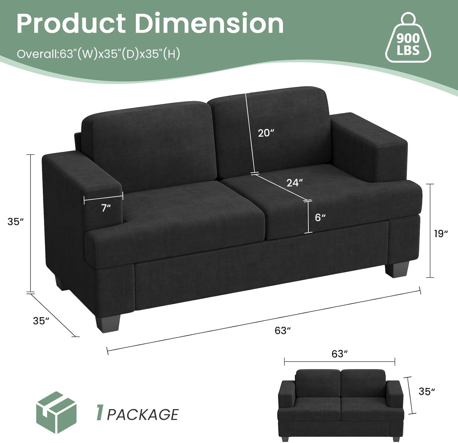 Why We Love Fiona's 5-Seat Dark Grey Chenille Sofa Set