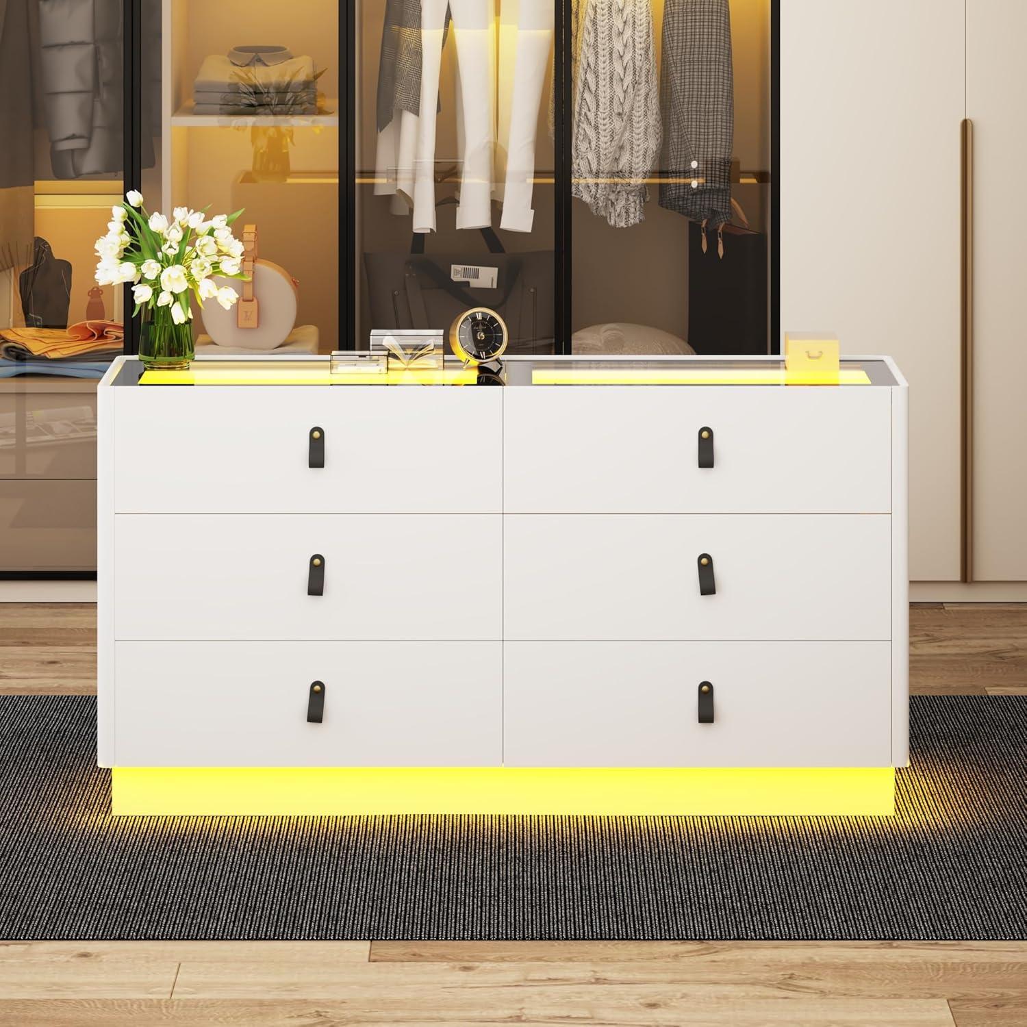 Our Honest Take on the Modern Closet Island with LED Lights &​ Glass Top