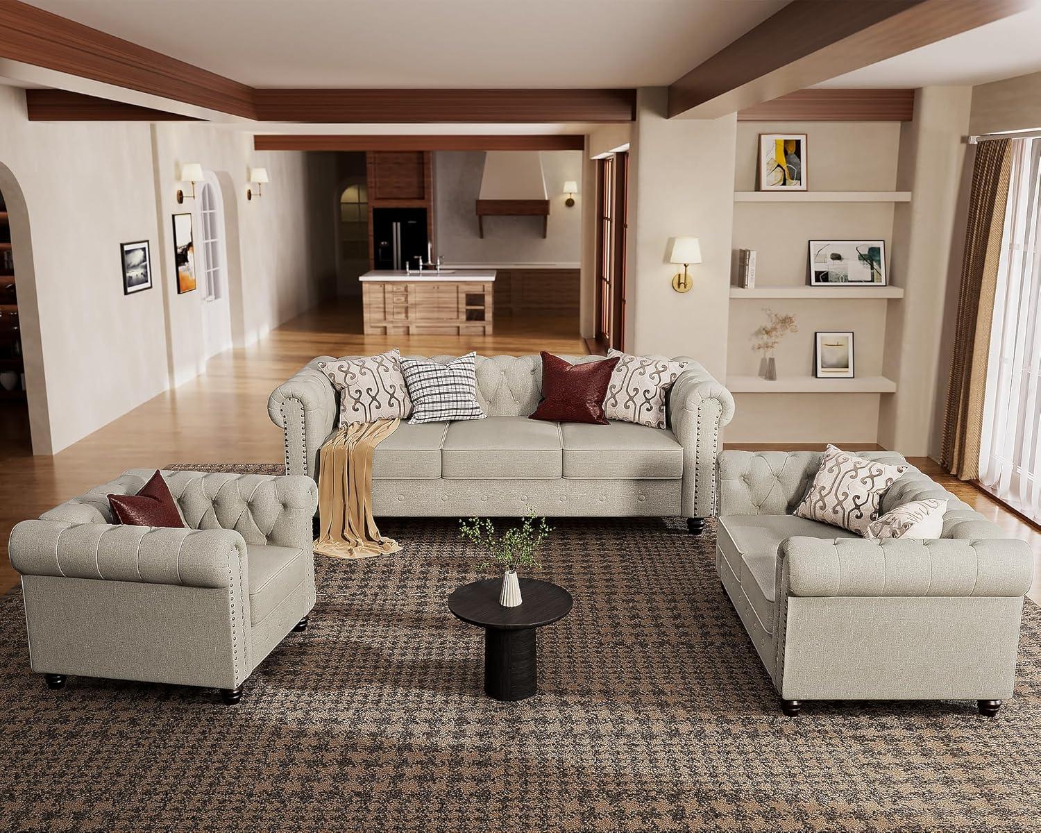 Why We're Loving ⁣the Morden Fort Chesterfield Sofa Set