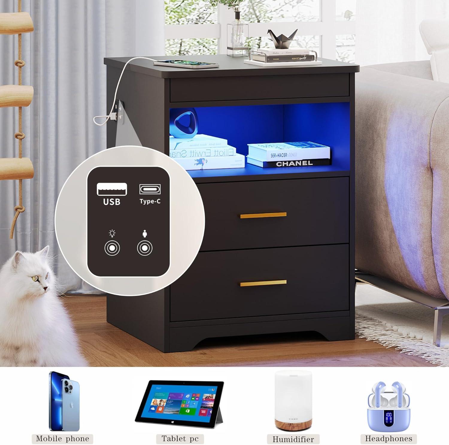 Our Take on the Modern⁣ Nightstand ‍with Gun Drawer &​ USB Ports