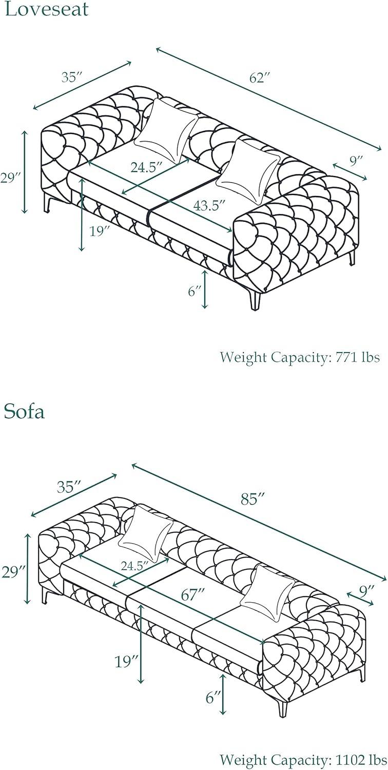 How We Fell for the Morden Fort Velvet Couch Set's Chic ​Comfort