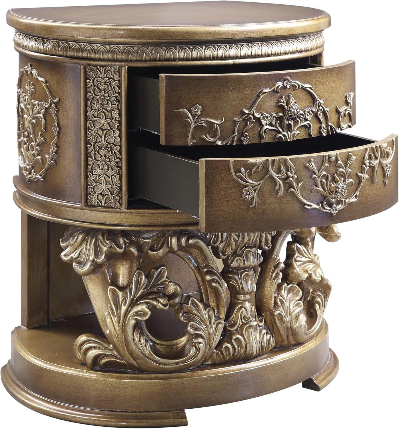 Our Take on the Elegant Brown & Gold Nightstand: Cozy‌ and Sleek