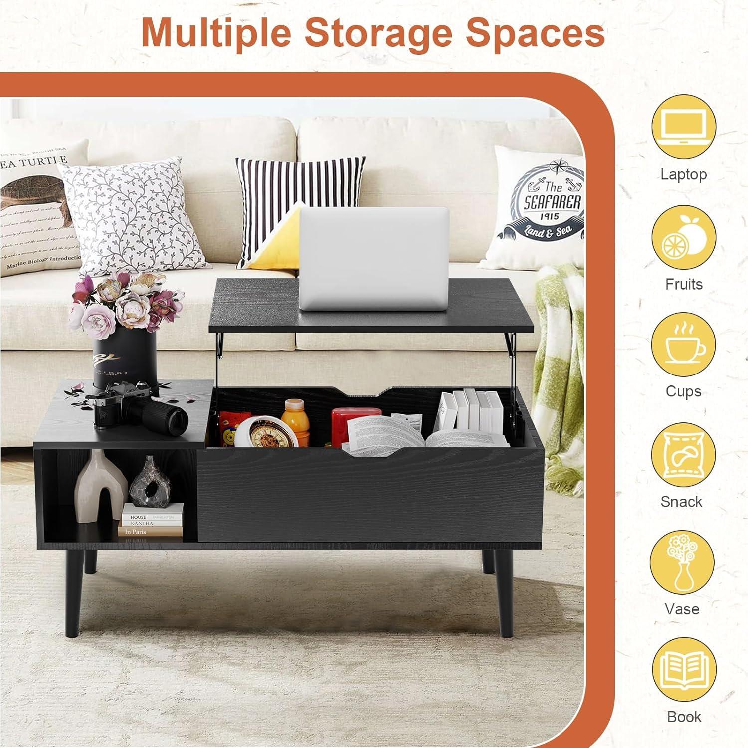 Our Honest Take on the NEWBULIG Lift Top Coffee Table's versatility