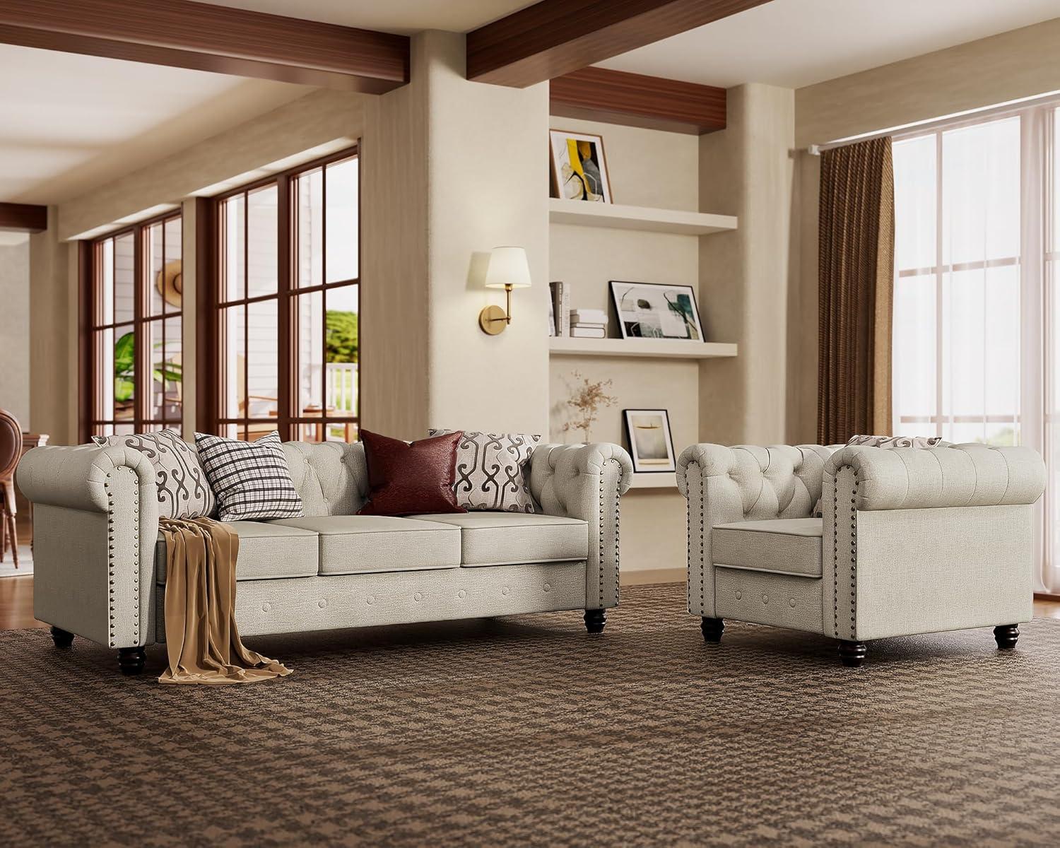 Why We're Loving the Morden ⁣Fort Chesterfield Sofa Set