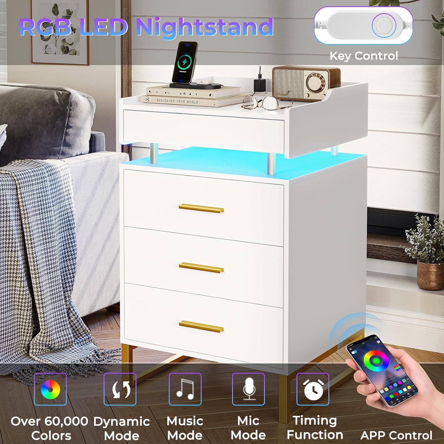 Our Honest Take on the ⁢LED Nightstand with Charging & ‍Storage