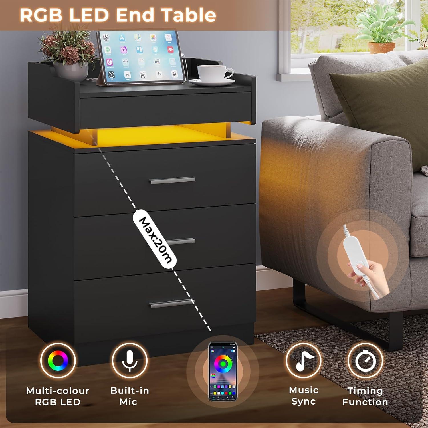 How Our Black Nightstand Set Transformed Bedroom⁢ Storage & Charging