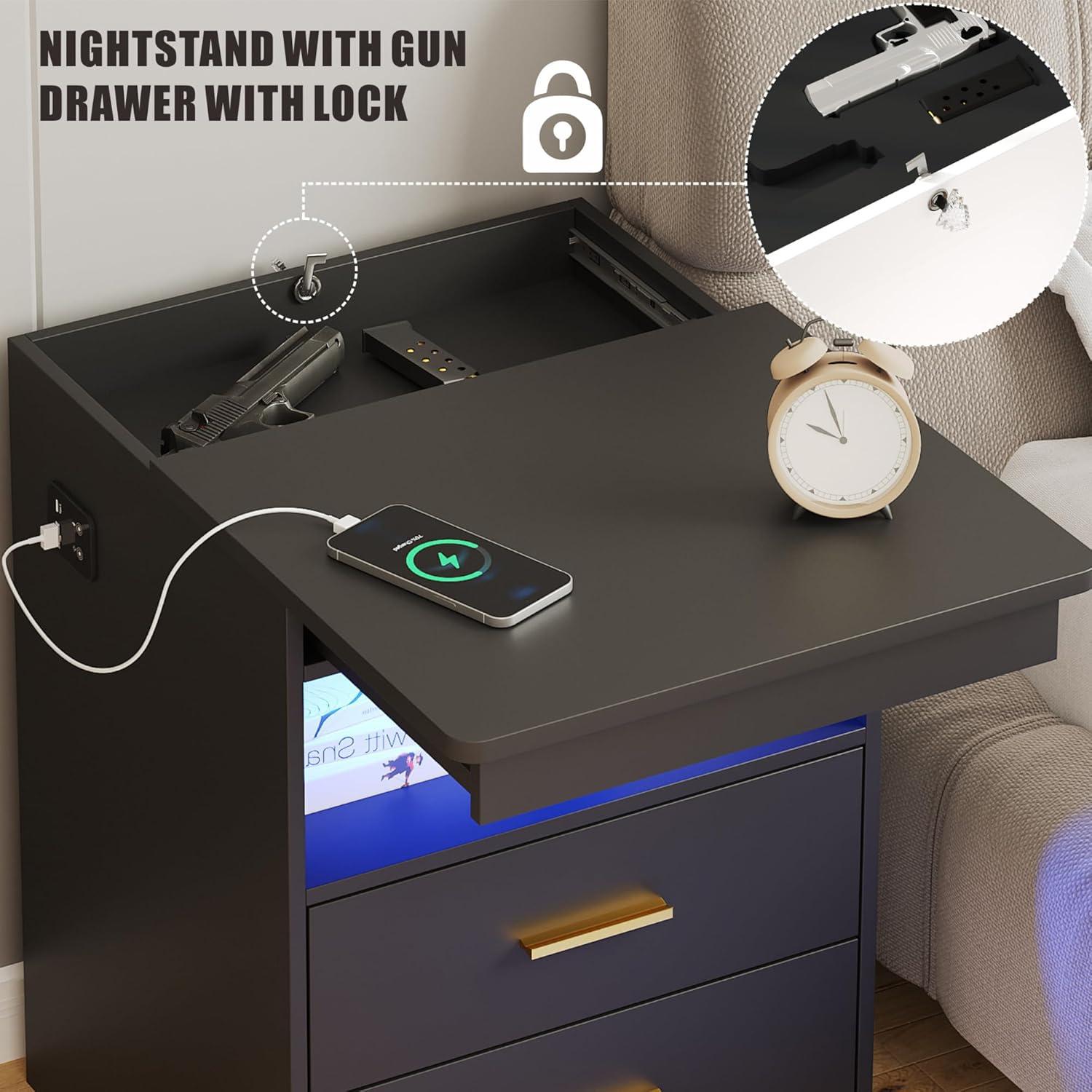 Our Take on ⁤the Modern Nightstand with Gun ​Drawer & USB Ports
