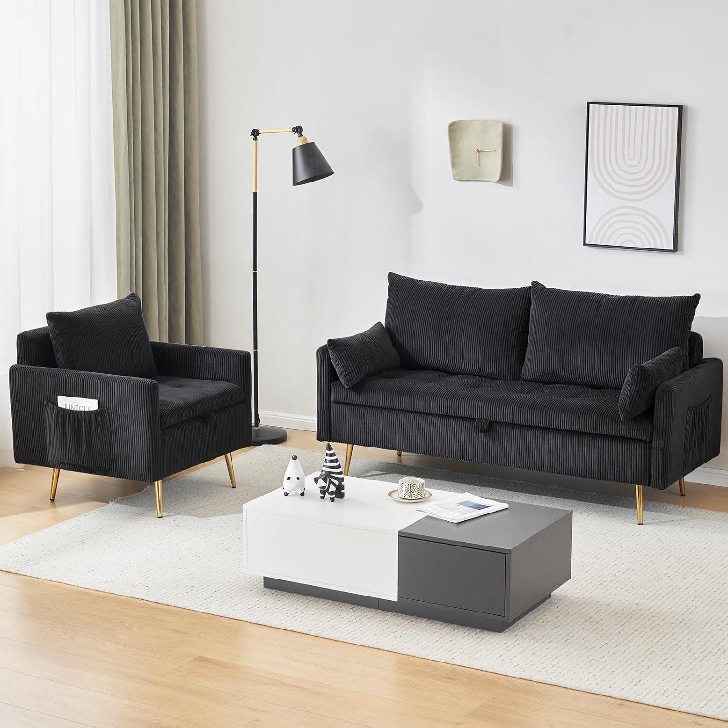 How We Loved⁣ Furnimart's Cozy &‍ Practical Corduroy Sofa Set