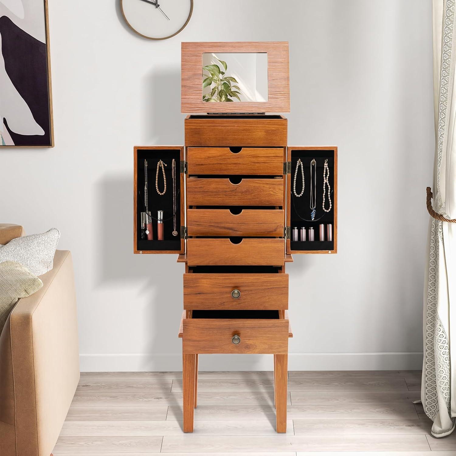 How We Organized Our Jewelry with GOFLAME's Elegant Armoire